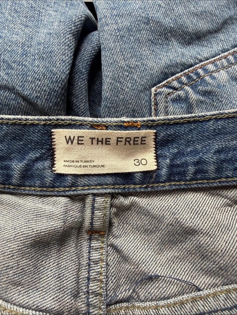 Free People We The Free Montana Shorts Mid Rise Relaxed Fit Jean Short Sz 30 NEW